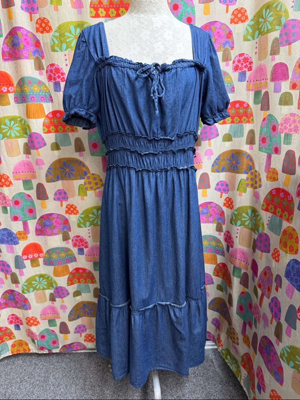 Indigo & Lace S/S Dress. 1X